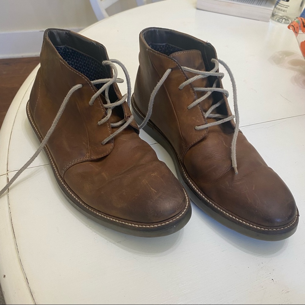 Clarks Boots Dark Tan Leather